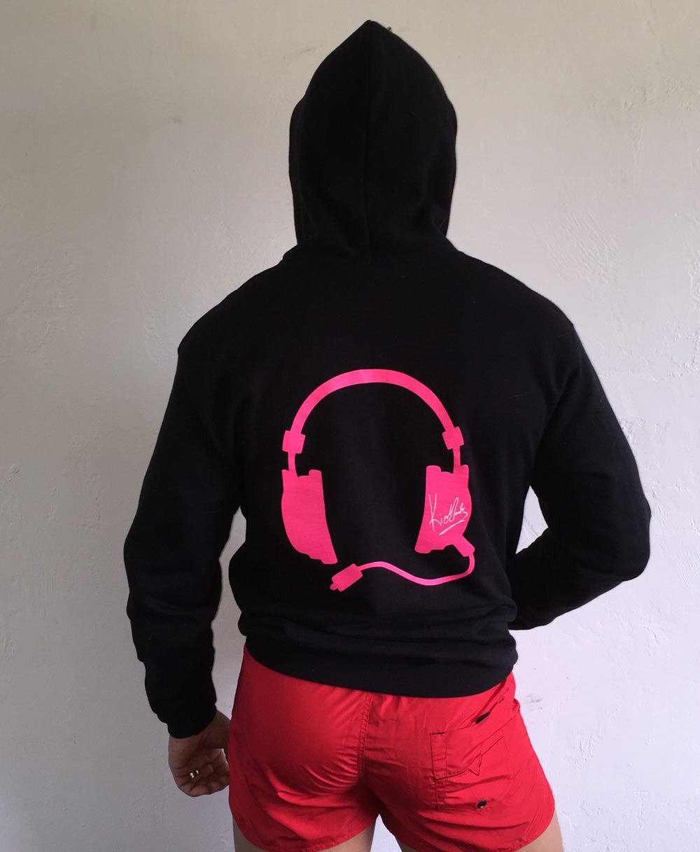 Headphone Hoodie Black / Pink Headphone Hoodie Black / Pink