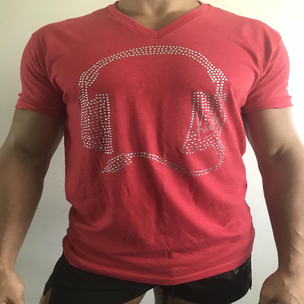Bling Headphone Tee Red Bling Headphone Tee Red