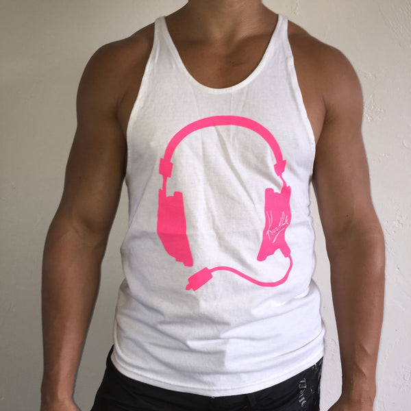 Muscle Tank White / Pink