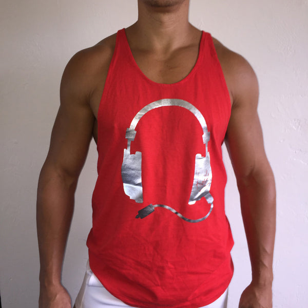 Muscle Tank Red / Silver