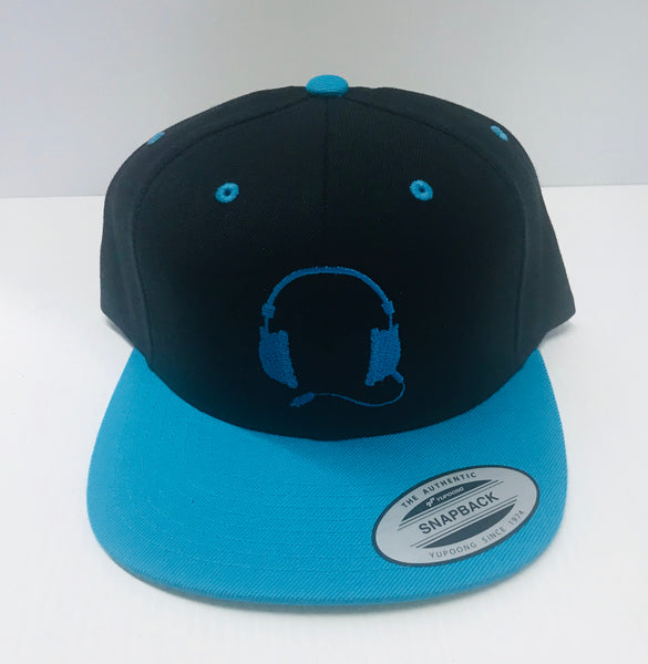 Black with blue cap / blue logo